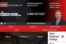 Web site designed by Joe Fisher for  a commercial real estate company